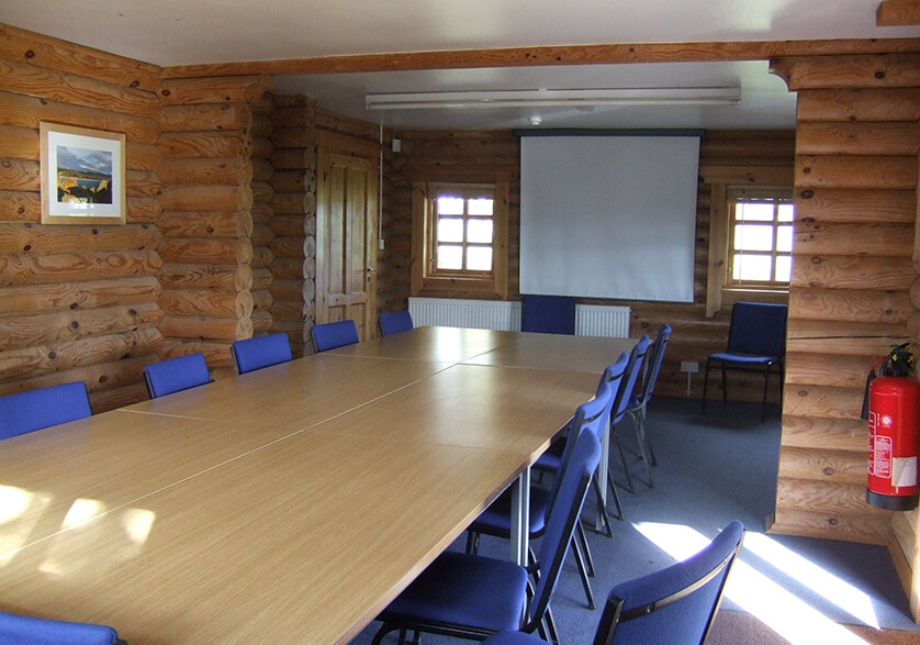 The meeting room at the clubhouse