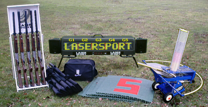 Laser clay shooting equipment
