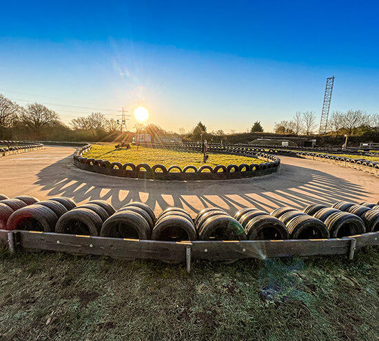 A view of the go kart track at Adventure Sports Warwick