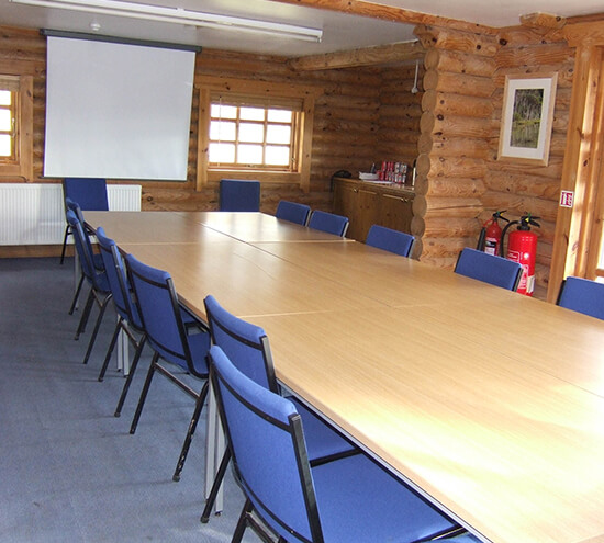 The inside view of the meeting room at the clubhouse