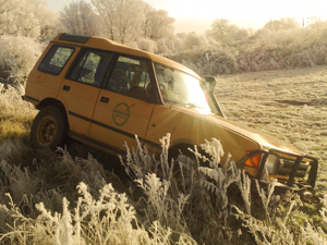 4x4 Land Rover Driving in the Frost