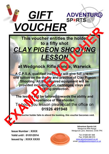 clay pigeon experience voucher